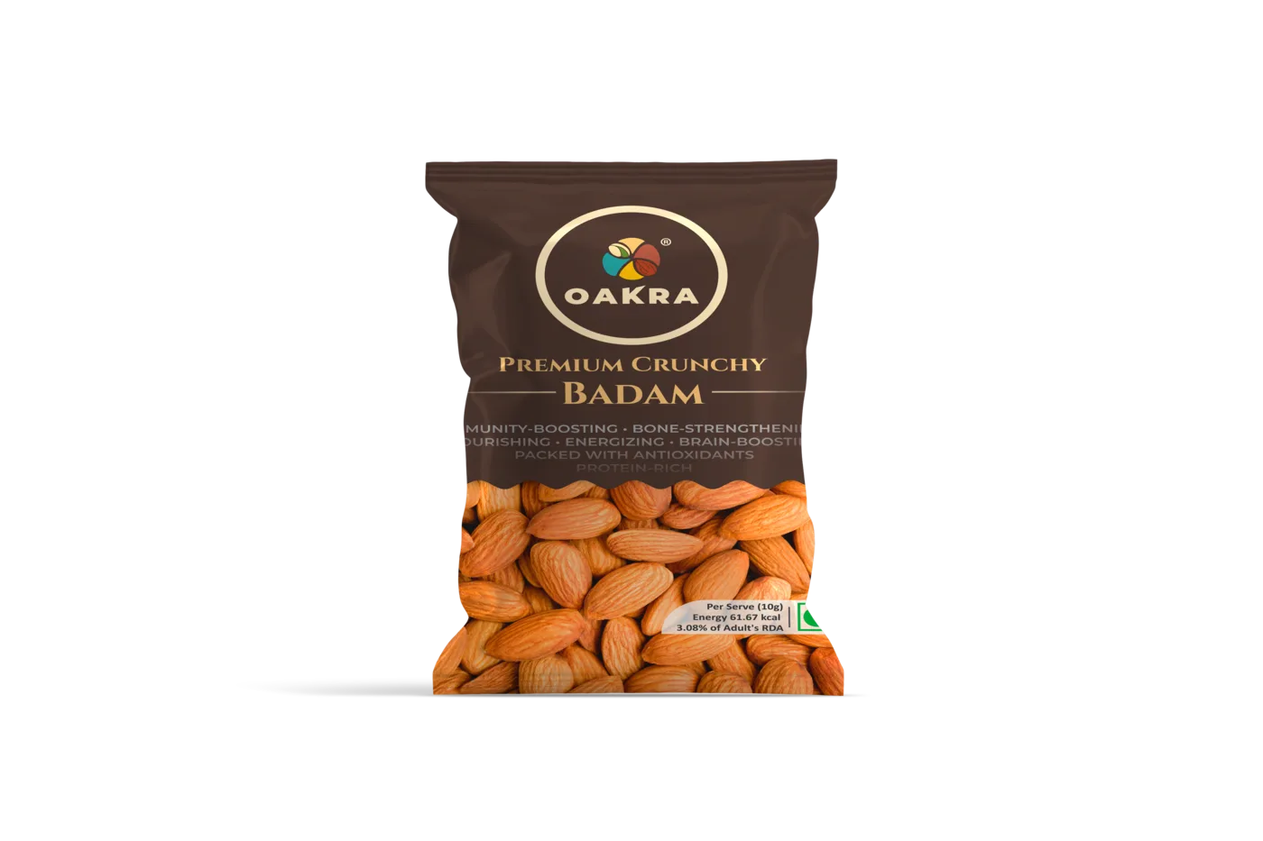 Oakra Premium Crunchy Badam packs