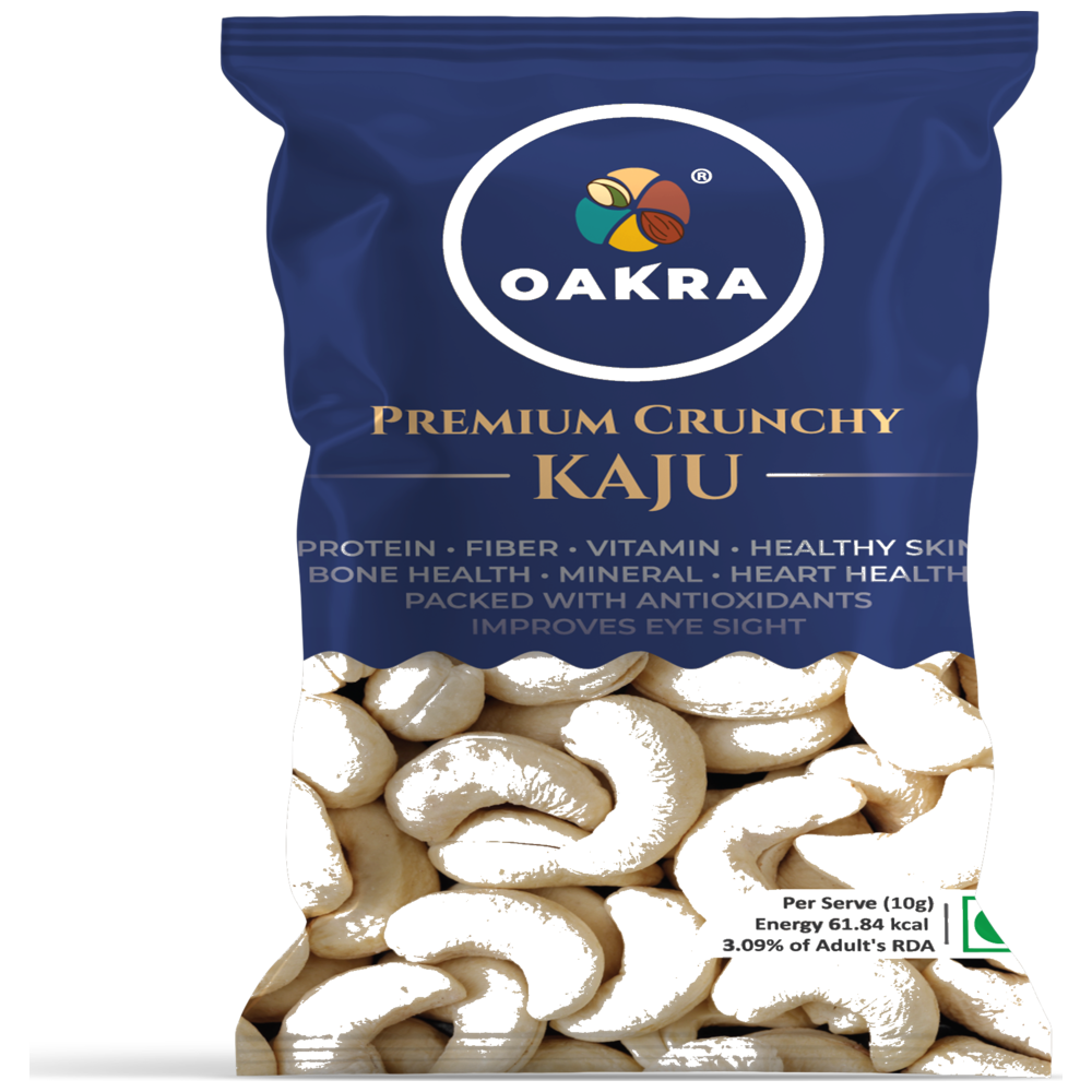 Oakra Premium Crunchy Kaju front pack
