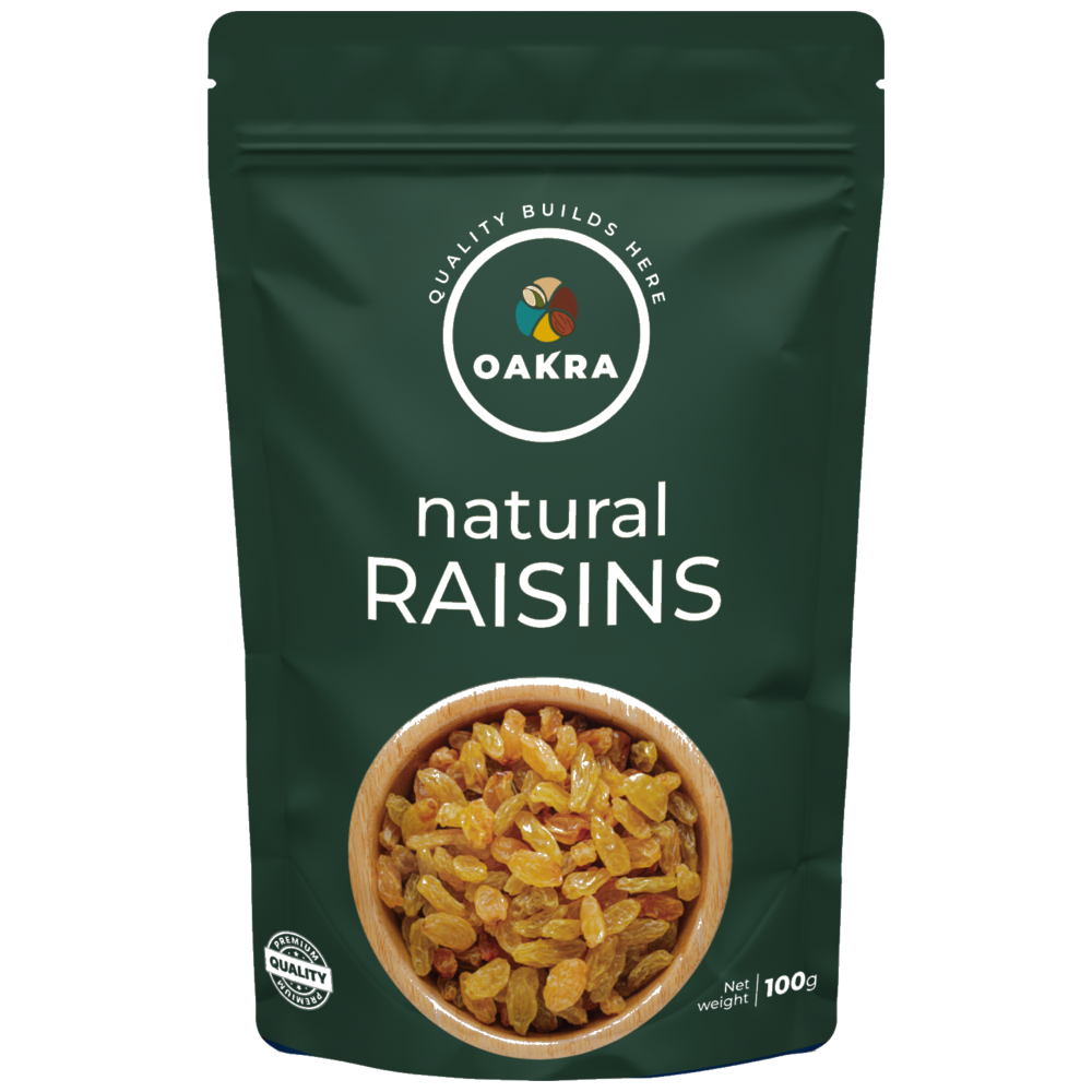 Oakra Green Seedless Raisins 100g pack