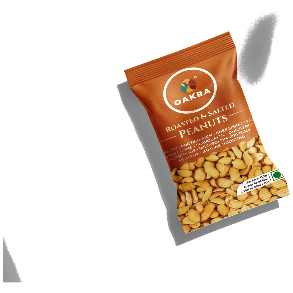 Oakra Roasted and Salted Peanuts pack